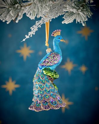 Neiman Marcus Peacock Christmas Ornament