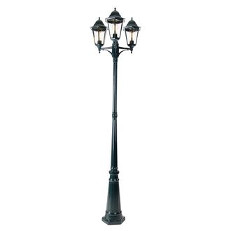 QAZQA Cl&aacute;sico/antiguo Farol R&uacute;stico Para Exterior Verde Oscuro 3 Luces Ip44 - New Orleans Aluminio /vidrio Alargada Adecuado Para Led Max. 3 X 60 Watt - Qaz