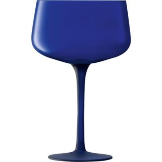 LSA Arc Contrast Set of 4 Glass Cocktail Saucers in Blue at Nordstrom