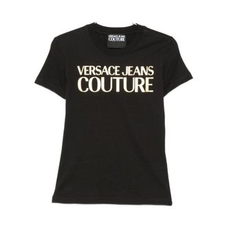 Versace Jeans Couture Dames, Tops, Zwart, Maat: S Katoen