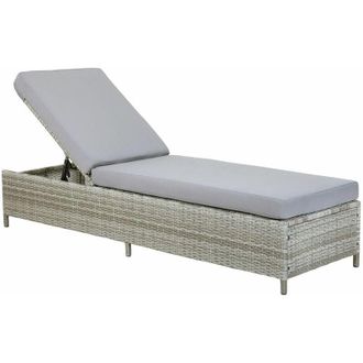 Beliani Beliani - Lettino da giardino in rattan grigio edizione grigio torino Turin