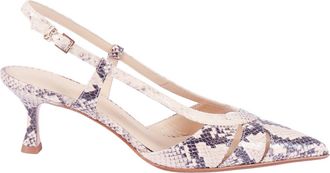 Sergio Levantesi Sabbia Edda6 Snakeskin Slingback Pumps