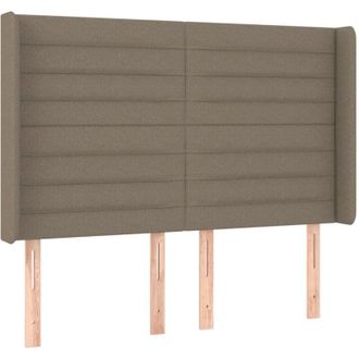 vidaXL Cabecero Con Orejas De Tela Gris Taupe 147x16x118/128 Cm Vidaxl