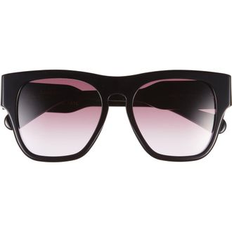 Chlo&eacute; 55mm Square Sunglasses in Black Black Red at Nordstrom Rack
