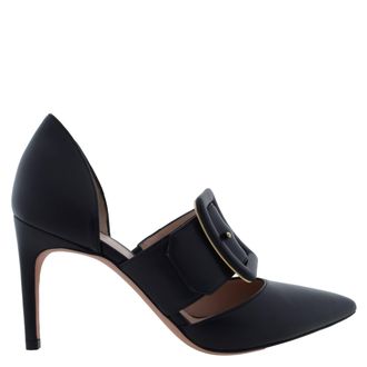 Bally Jessye 85 Buckle Leather Pumps