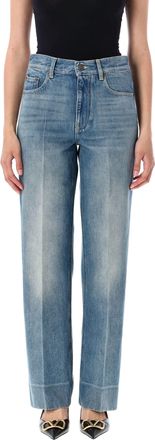 Valentino Garavani Womens Denim Jeans - Light Blue Cotton - Size 27 (Waist)
