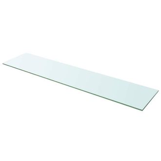 Berkfield Home Shelves 2 pcs Panel Glass Clear 110x25 cm
