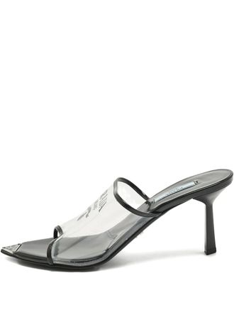 Prada logo open-toe sandals - White
