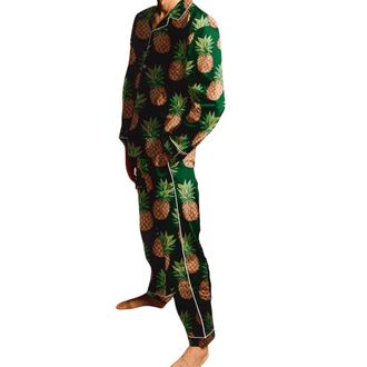 Averie Mens Pajama Set, Beckett, Green, XXL