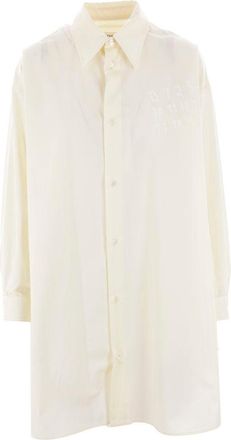 Maison Margiela Logo Print Chemisier Dress