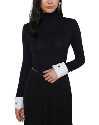L'agence Flora Poplin Cuff Sweater