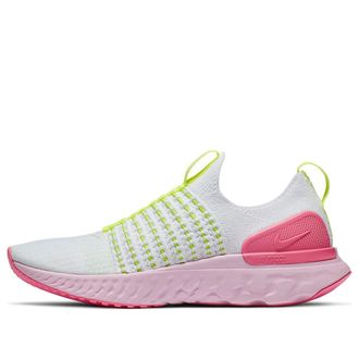 Nike (WMNS) Nike React Phantom Run Flyknit 2 White Volt Pink Glow CZ7991-100