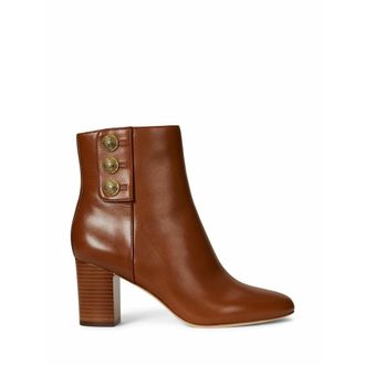Ralph Lauren Leren enkellaarzen met hak Kenndi