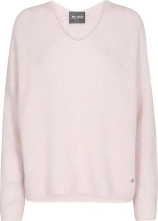 Mos Mosh Zachte V-hals Gebreide Trui Ballet Slipper - Dames - V-hals truien - Roze - M - Wol - Truien & Vesten