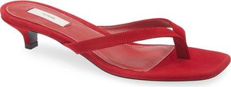 Toteme Kitten Heel Flip Flop in Scarlet at Nordstrom, Size 11Us