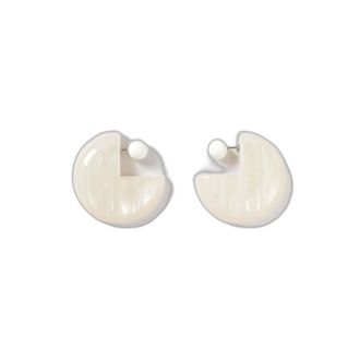 Emporio Armani Pendientes de resina marmolizada - Accessories - Mujer - Blanco - ONE SIZE