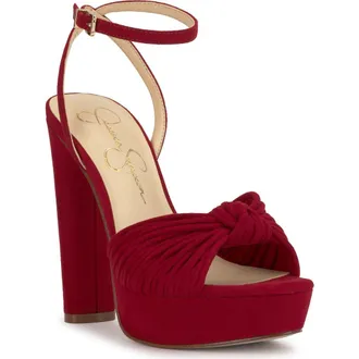 Jessica Simpson Immie Platform Sandal in Red 06 at Nordstrom, Size 7.5