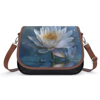 Generic Lotusflower Butterflies Crossbody Bags for Women Shoulder Messenger Bag Purse Handbags