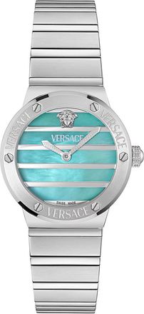 Versace Greca Logo Pearl Dames Horloge Zilverkleurig VE0S00225