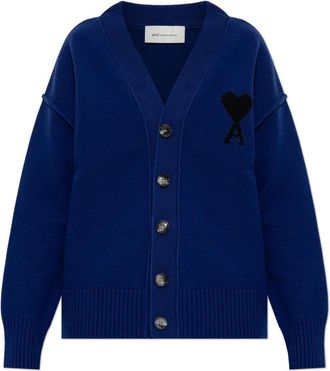 Ami De Coeur Cardigan - Dames - Vesten - Blauw - XS - Wol - Truien & Vesten