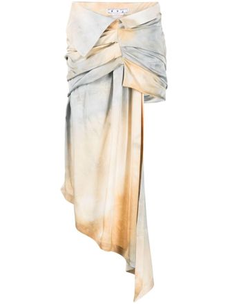 Off-white Asymmetrische rok - Bruin