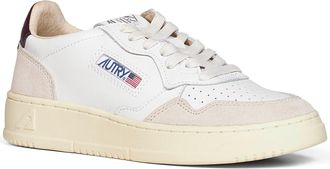 Autry Womens Sneakers Medalist Low White-Beige Leather Calf Trainers