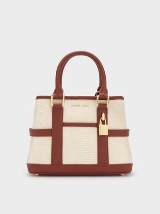 Charles & Keith Mini Scottie Canvas Tote Bag