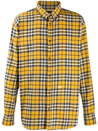 Dsquared2 Geruit overhemd - Geel
