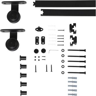 OEM Herrajes Para Puerta Corredera De 200 Cm, Riel Para Puerta Corredera De 100 Cm De Ancho, 35-45 Mm De Espesor, Capacidad De Carga De 100 Kg
