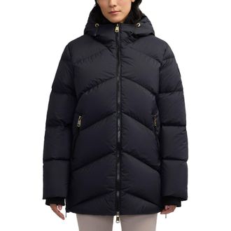 Scotch & Soda Fallon Inverted Chevron Quilted Down Jacket in Black at Nordstrom Rack, Size X-Large