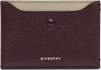 Givenchy button cardholder - women - Calf Leather - One Size - Red