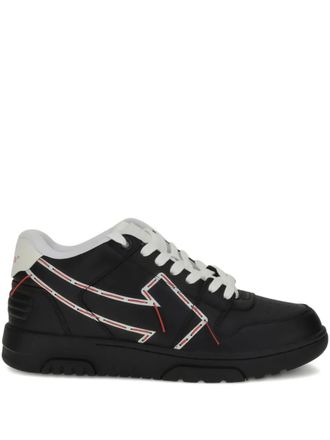 Off-white arrow-detail leather sneakers - men - Calf Leather/Fabric/Rubber - 44.5 - Black