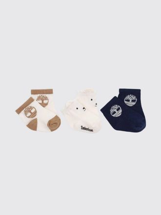 Timberland Set di tre paia di calzini da neonato in cotone stretch con logo