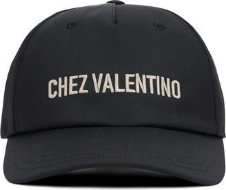 Valentino Garavani Chez Valentino Katoenen Baseballpet - unisex - Petten - Zwart - 57 CM - Katoen - Accessoires
