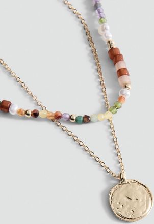 Mango Set 2 collane combinate oro - Donna - Taglia unica - MANGO