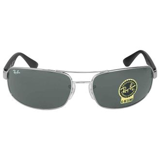 Ray-Ban Green Rectangular Unisex Sunglasses RB3445 004 61