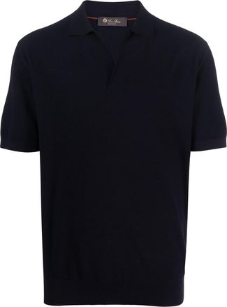 Loro Piana basic short-sleeved polo shirt - men - Silk/Cotton - 48 - Blue