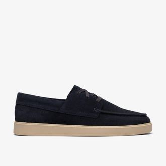 Clarks Lockford Boat Navy Suede