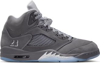 Nike Jordan Mens Retro 5 - Basketball Shoes - White / Wolf Grey / Light Graphite Size 10.0