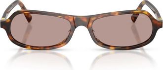 Miu Miu Sunglasses, unisex, Brown, Size: 55 MM Oval Sunglasses