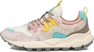 Flower Mountain Layered Design Sneakers with Chunky Sole