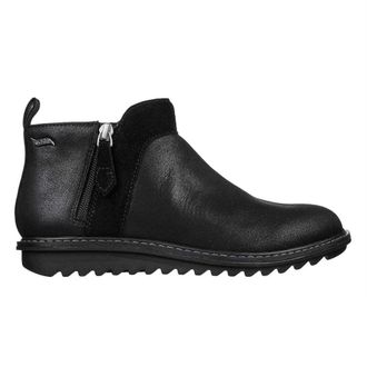 Skechers Su&egrave;de enkellaarsjes voor dames met steun voor de voetboog (Zwart)