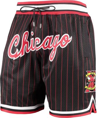 Mitchell & Ness Bermuda gessati con coulisse - Nero