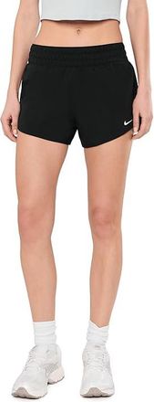Nike One Dri-FIT Mid-Rise 3 Brief-lined Shorts Womens Shorts Black/White : XL (US 16-18) 3, Polyester/Spandex