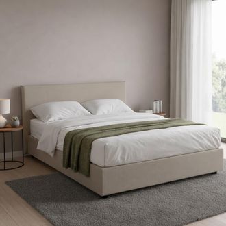 Talamo Italia Talamo Italia - Cama Matrimonial Bella, Cama Contenedor Con Tapizado En Ecopiel, 100% Made In Italy, Apertura Frontal, Con Colch&oacute;n Cm 140x200 Incluido
