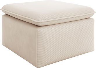 Vente-Unique Puf de pana beige TEODORA