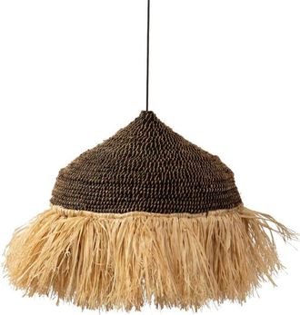 Adda Home Lámpara beige de madera 50x50x45cm