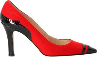 Manolo Blahnik Manolo Blahnik pumps met puntige neus in rood suède