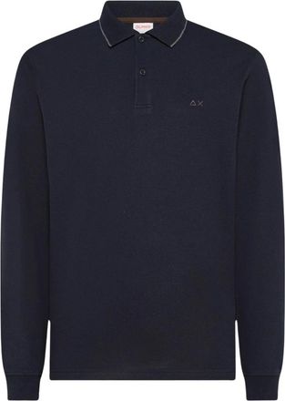 Sun 68 Polo Piqu&eacute; de Manga Larga - Tops - Hombre - Azul - 2XL
