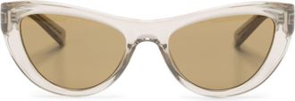 Saint Laurent Eyewear 676 cat-eye sunglasses - women - Acetate - 53 - Neutrals